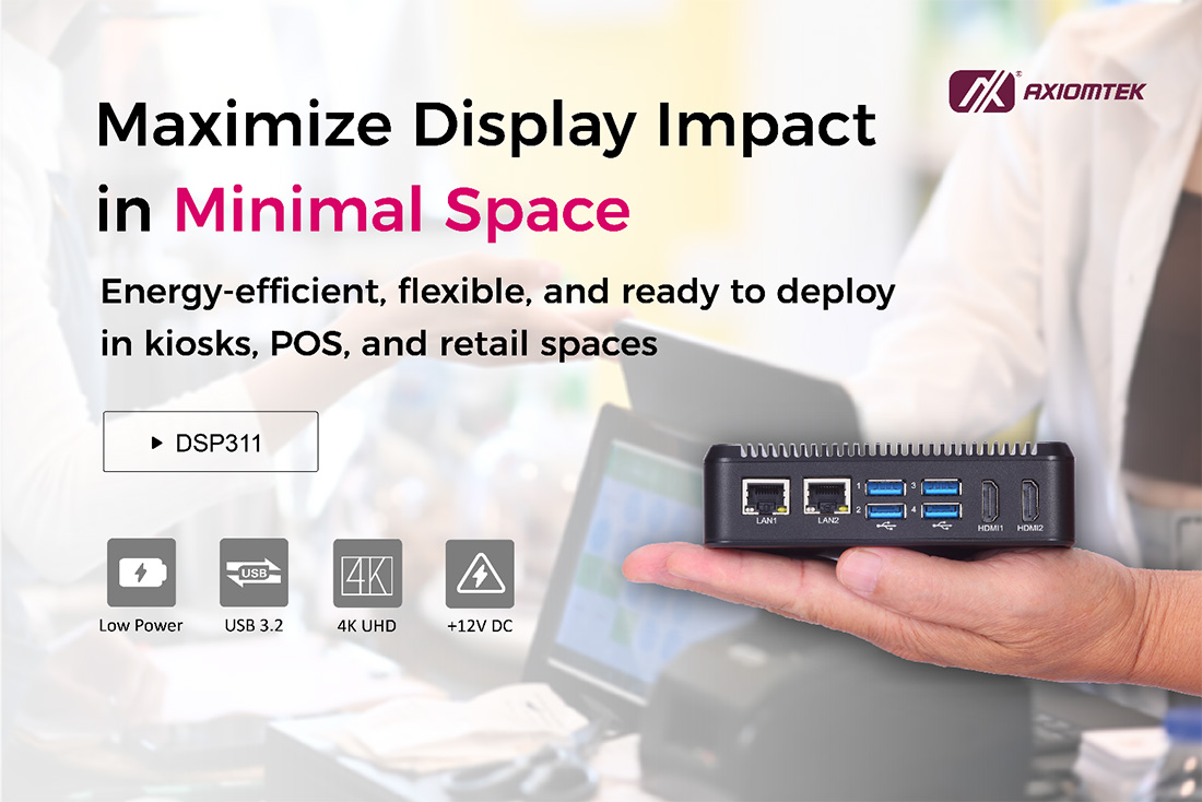 DSP311 Ultra-Compact, Fanless Digital Signage Solution
